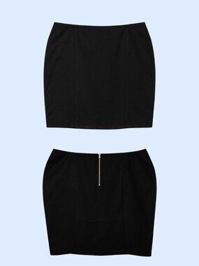Lane Collection black professional black lined skirt size 26 NWT